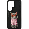 Nimmy Etui Glasses Cool Cat For Samsung Galaxy S26 Ultra Black - (N-YJ-S26-ultra-018)