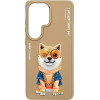 Nimmy Etui Glasses Cool Dog For Samsung Galaxy S26 Ultra Beige - (N-YJ-S26-ultra-012-A)