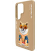 Nimmy Etui Glasses Cool Dog For Samsung Galaxy S26 Ultra Beige - (N-YJ-S26-ultra-012-A)