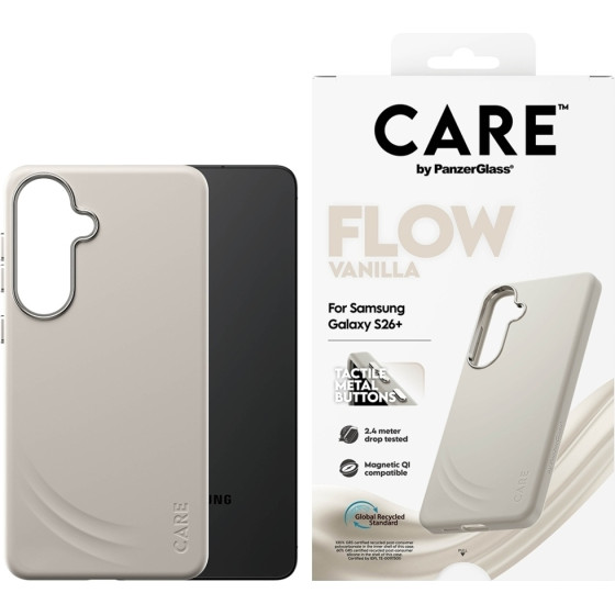 PanzerGlass Case Care By Flow Vanilla Qi For Samsung Galaxy S26 Plus Vanilla - (CR44436)