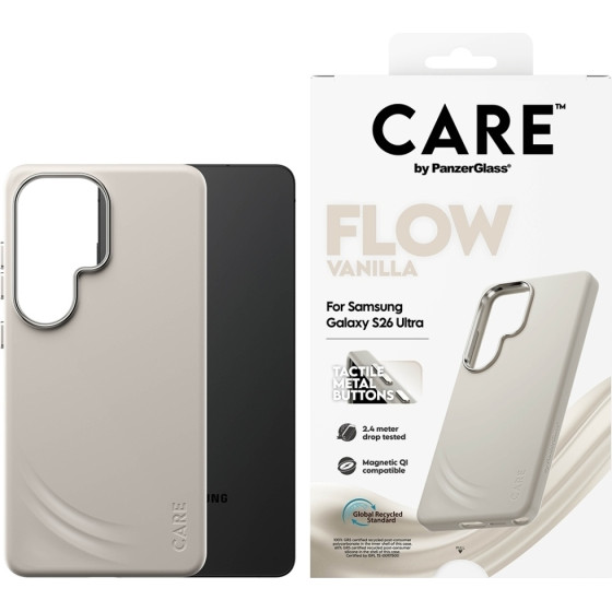 PanzerGlass Case Care By Flow Vanilla Qi For Samsung Galaxy S26 Vanilla - (CR77067)