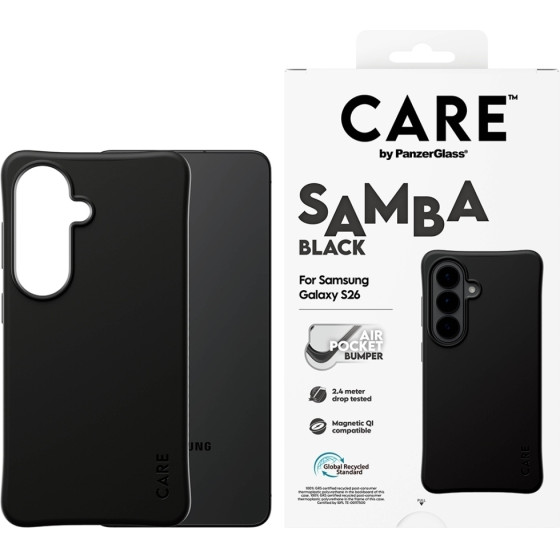 PanzerGlass Case Care By Samba Black Qi For Samsung Galaxy S26 Black - (CR61174)