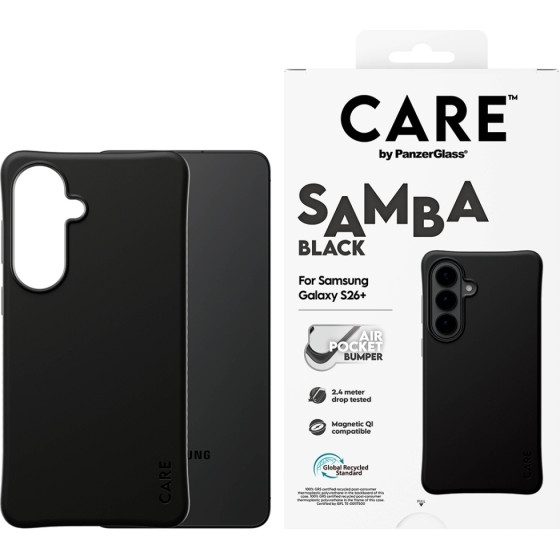 PanzerGlass Case Care By Samba Black Qi For Samsung Galaxy S26 Plus Black - (CR97617)