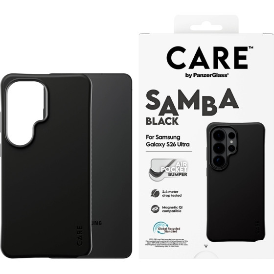 PanzerGlass Case Care By Samba Black Qi For Samsung Galaxy S26 Ultra Black - (CR66313)