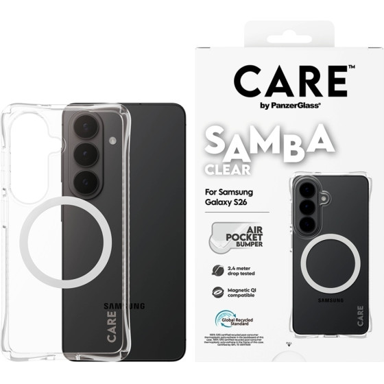 PanzerGlass Case Care By Samba Transparent Qi For Samsung Galaxy S26 Transparent - (CR68116)