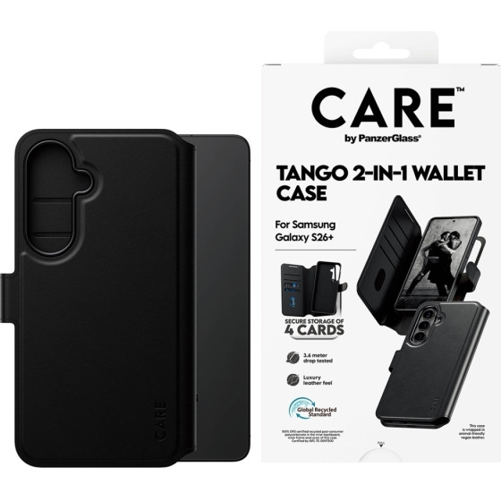 PanzerGlass Case Care By Tango 2in1 Wallet For Samsung Galaxy S26 Plus Black - (CR21503)