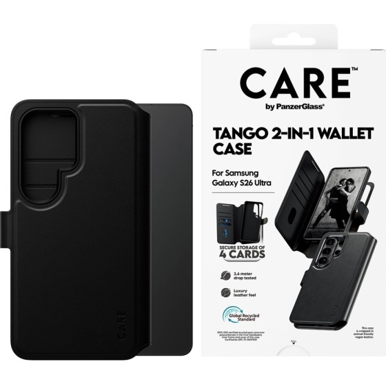 PanzerGlass Case Care By Tango 2in1 Wallet For Samsung Galaxy S26 Ultra Black - (CR39425)