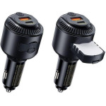 Remax Car Charger Yatoy Series With Scent 60W Pd Qc RCC353 1xUsb + 1XuSB-C BLACK