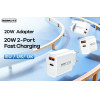 Remax Kiddy Sieries 20W Wall Charger RP-U120 USB/USB-C WHITE