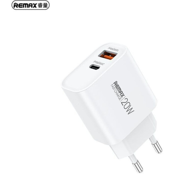 Remax Kiddy Sieries 20W Wall Charger RP-U120 USB/USB-C WHITE