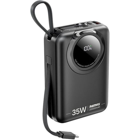 Remax Powerbank Scuba Series 20000mAh RPP-73 35W With Cables BLACK
