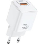 Remax Wall Charger Batt Series Pd Qc 33W RP-U26 1xUsb + 1xUSB-C WHITE