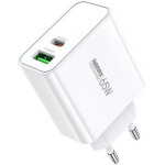 Remax Wall Charger Kiddy Series 65w RP-U125 USB/USB-C WHITE
