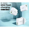Remax Wall Charger Kiddy Series 65w RP-U125 USB/USB-C WHITE