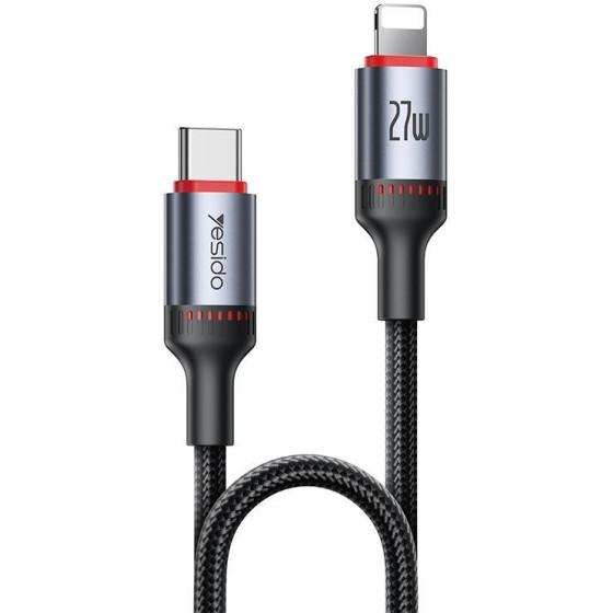 Yesido Cable CA182 27W TYPE-C/Lightning 1.2M 3A BLACK