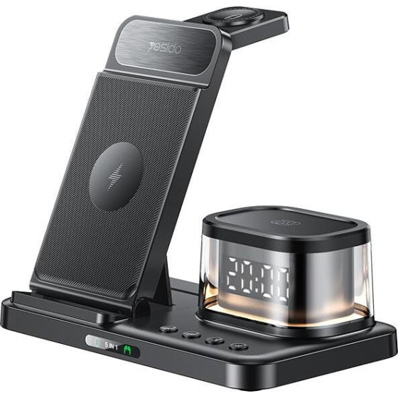 Yesido Inductive Charger DS22 20W Led + Watch 5IN1 (For APPLE) BLACK