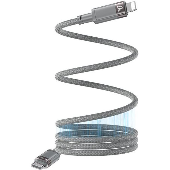 Yesido Magnetic Cable CA172L 27W TYPE-C/Lightning 1M 3A GREY
