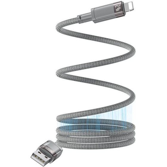 Yesido Magnetic Cable CA174 12W USB/Lightning 1M 2.4A GREY