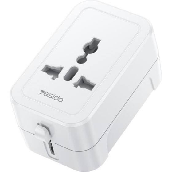 Yesido MC32 Universal Adapter UK/EU/US/Aus Max 6A WHITE
