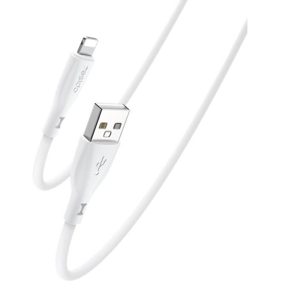 Yesido Silicone Cable CA119 12W USB/Lightning 1M 2,4A WHITE