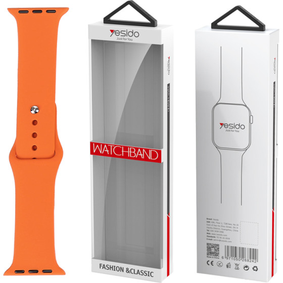 Yesido WB44 Silicone Strap For Iwatch L 38/40/41 (97+132) #10 ORANGE