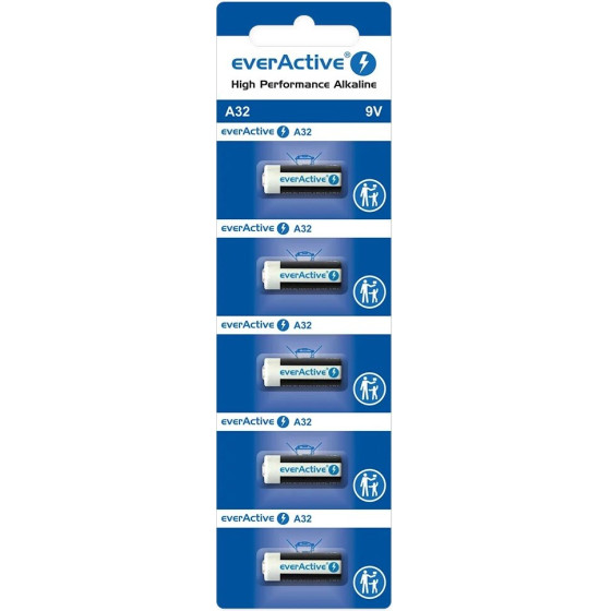 EVERACTIVE Alkaline Batteries To a Car Remote A32/32A 9V Blister 5 pcs. - (32A5BL)
