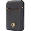 Audi Magnetic Wallet Lamborghini D1 Genuine Leather Magsafe Phone Stand Orange - (LB-MSCH-TE/D1-BK/OE)