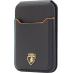 Audi Magnetic Wallet Lamborghini D1 Genuine Leather Magsafe Phone Stand Orange - (LB-MSCH-TE/D1-BK/OE)