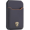 Audi Magnetic Wallet Lamborghini D1 Genuine Leather Magsafe Phone Stand Orange - (LB-MSCH-TE/D1-BK/OE)