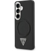 Guess Case Embossed Ring Triangle Logo Magsafe For Samsung Galaxy S26 Black - (GUHMS26SPSDTSCMK)
