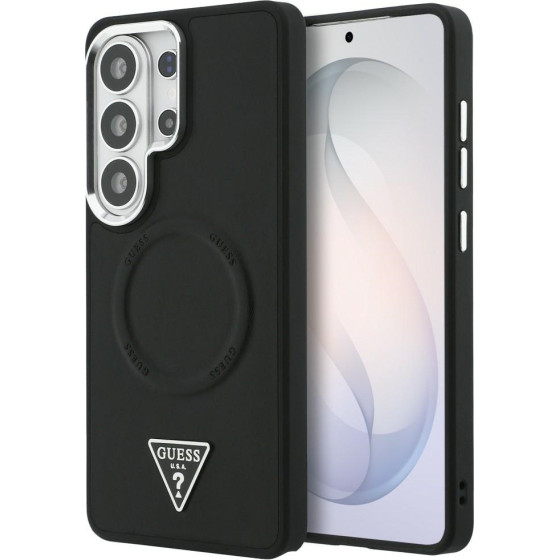 Guess Case Embossed Ring Triangle Logo Magsafe For Samsung Galaxy S26 Ultra Black - (GUHMS26LPSDTSCMK)