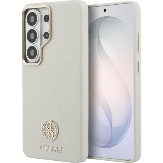 Guess Case Rhinestone Round Logo Magsafe For Samsung Galaxy S26 Ultra Beige - (GUHMS26LPGCRMDEE)