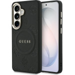 Guess Case Saffiano Peony Embossed Ring Magsafe For Samsung Galaxy S26 Black - (GUHMS26SPSAMSECK)