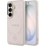 Guess Case Saffiano Peony Embossed Ring Magsafe For Samsung Galaxy S26 Pink - (GUHMS26SPSAMSECP)