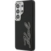 Karl Lagerfeld Case Grained Signature Metal Resin Logo For Samsung Galaxy S26 Ultra Black - (KLHCS26LPGFKSRSK)