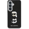 Karl Lagerfeld Case Saffiano Double Heads Metal For Samsung Galaxy S26 Plus Black - (KLHCS26MPSFDHPOK)