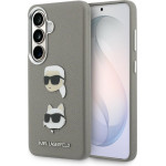 Karl Lagerfeld Case Saffiano Double Heads Metal For Samsung Galaxy S26 Silver - (KLHCS26SPSFDHPOG)