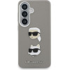 Karl Lagerfeld Case Saffiano Double Heads Metal For Samsung Galaxy S26 Silver - (KLHCS26SPSFDHPOG)