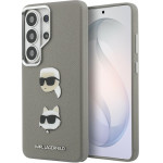 Karl Lagerfeld Case Saffiano Double Heads Metal For Samsung Galaxy S26 Ultra Silver - (KLHCS26LPSFDHPOG)