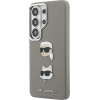 Karl Lagerfeld Case Saffiano Double Heads Metal For Samsung Galaxy S26 Ultra Silver - (KLHCS26LPSFDHPOG)
