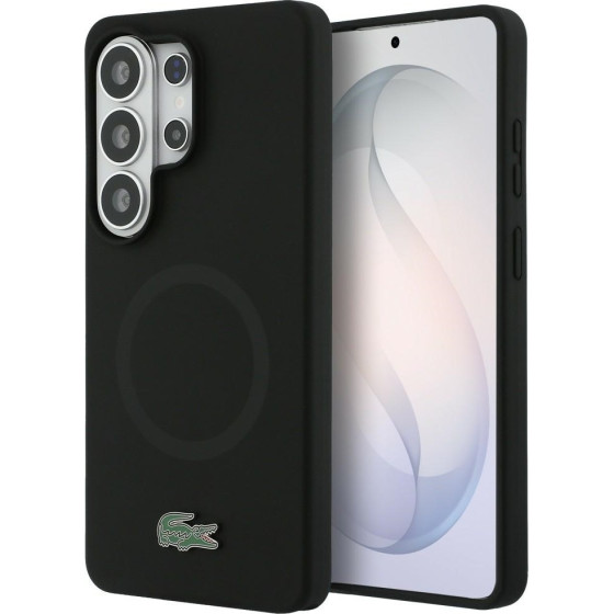 LACOSTE Case Silicone Metal Croc Logo Magsafe For Samsung Galaxy S26 Ultra Black - (LCHMS26LSLAK)
