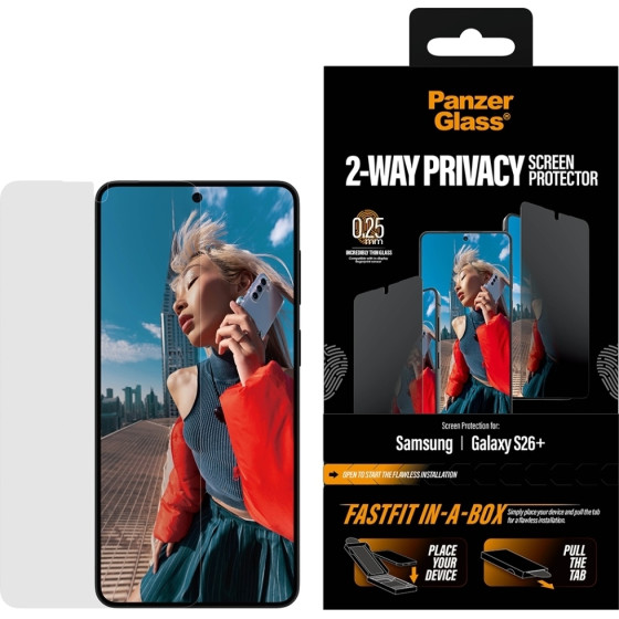 PanzerGlass Privacy Glass Safe By Ultra-Wide Fit Fastfit For Samsung Galaxy S26+ - (PG20176)