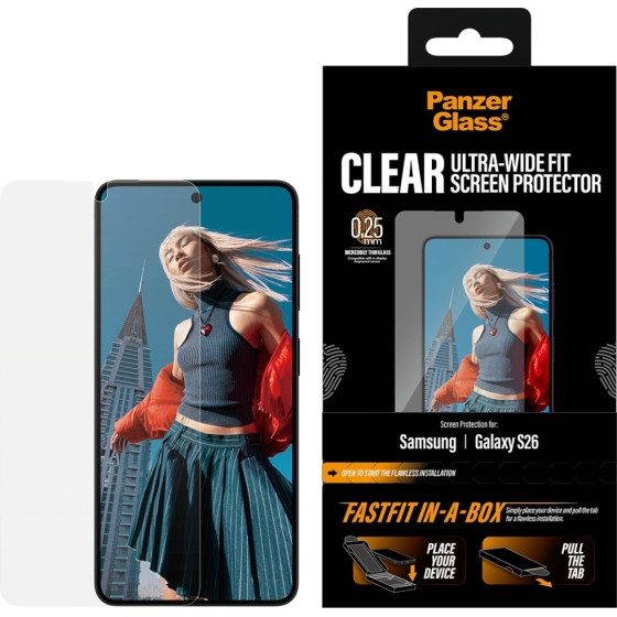 PanzerGlass Tempered Glass Ultra-Wide Fit Fastfit For Samsung Galaxy S26 - (PG17676)