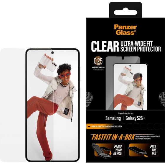PanzerGlass Tempered Glass Ultra-Wide Fit Fastfit For Samsung Galaxy S26+ - (PG48332)