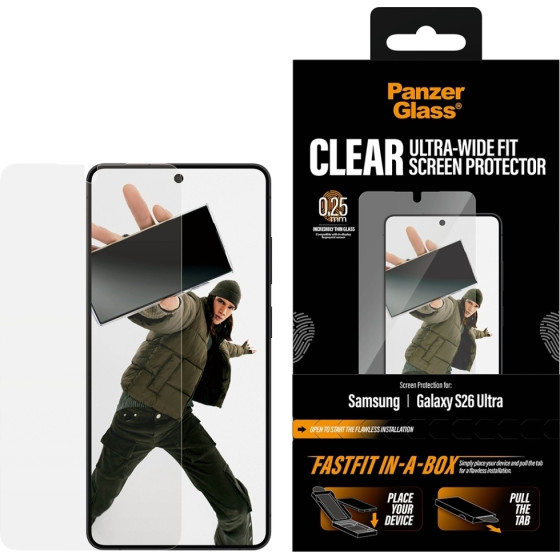 PanzerGlass Tempered Glass Ultra-Wide Fit FastFit** For **Samsung Galaxy S26 Ultra** - (PG56378)
