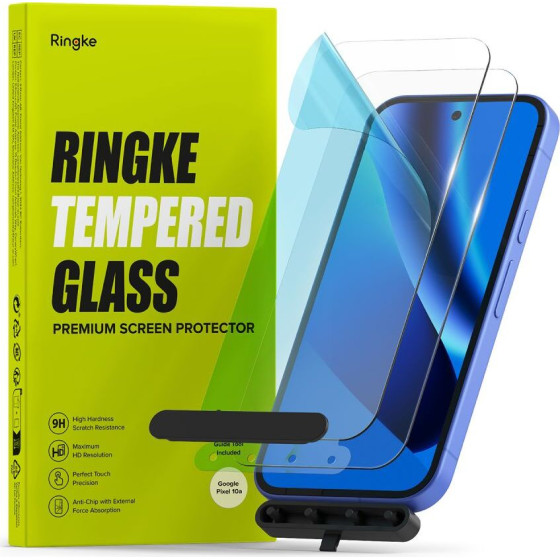 Ringke Szklo Hartowane Tempered Glass 2-Pack Google Pixel 10A CLEAR