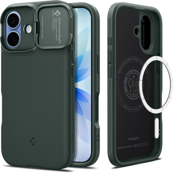 Spigen Optik Armor Mag Magsafe Iphone 17 Abyss Green - (ACS09988)