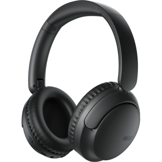 QCY H2S Lite Headphones Black - Type-C & Bluetooth Clear Call Enc iOS/Android 60hOurs 10m 40mm - (QCY-H2S Lite Black)