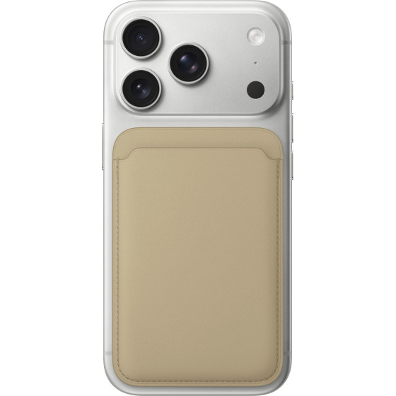 Smooth Leather Cardslot case, Magsafe /beige/ OEM