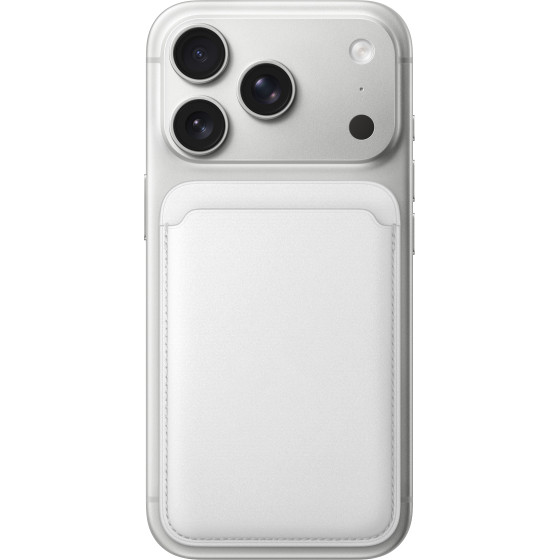 Smooth Leather Cardslot case, Magsafe /white/ OEM